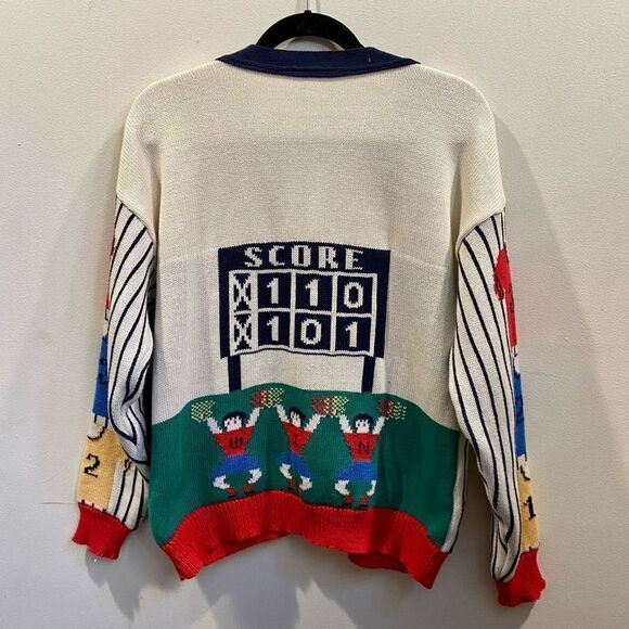 Vintage Ugly Sweater Game Day, Fall, Funky Tailgate, Teacher Knit All Over Print - Picture 8 of 11